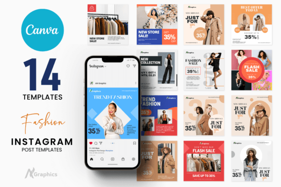 Download 14 New Fashion Instagram Post Templates - Instagram post template Collection