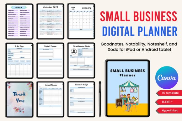 Download Digital Small Business Planner Canva - Digital Collection