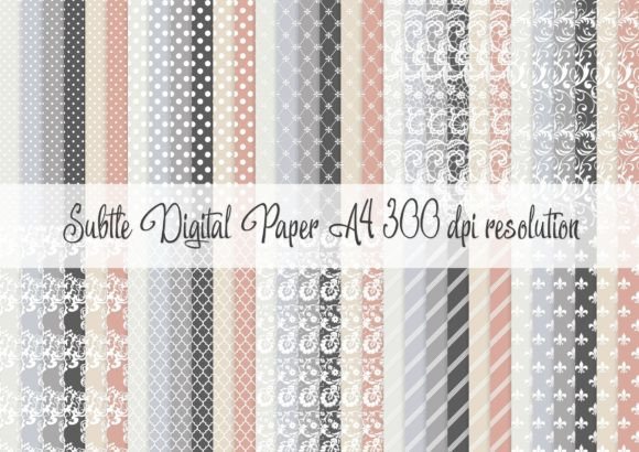Download Subtle A4 Digital Paper - Digital Collection