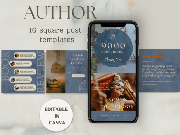 Download Author Square Instagram Post Template - Instagram post template Collection