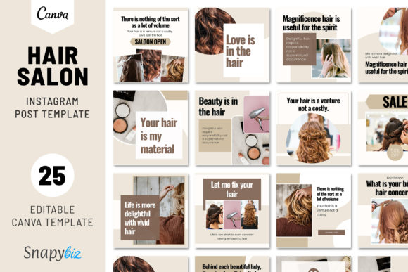 Download Hair Salon Instagram Post Template - Instagram post template Collection