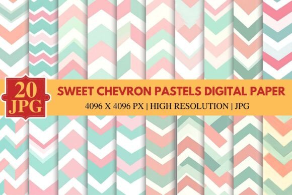 Download Sweet Chevron Pastels Digital Paper - Digital Collection