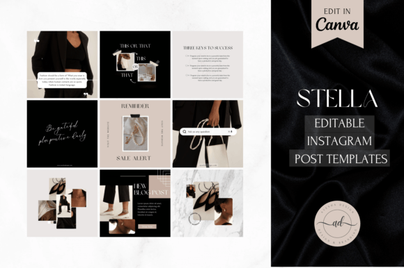 Download Black Luxury Instagram Post Templates - Instagram post template Collection