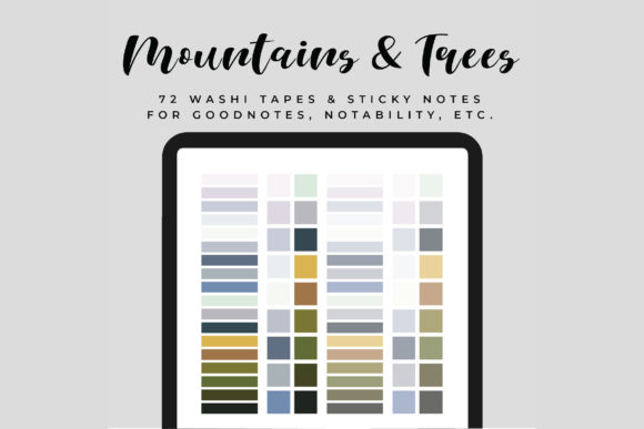 Download Digital Washi Tapes &amp; Sticky Notes - Digital Collection