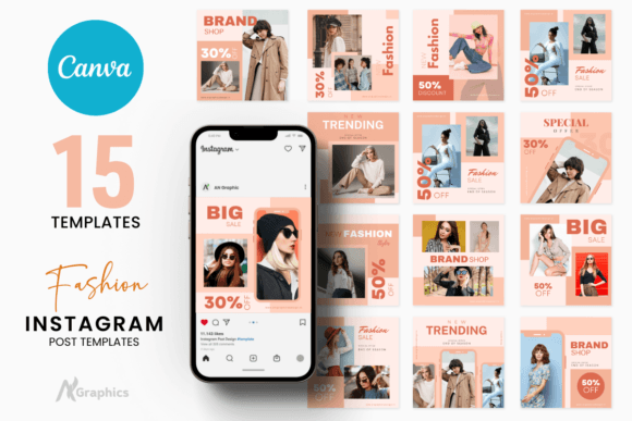 Download 15 Light Fashion Instagram Post Template - Instagram post template Collection