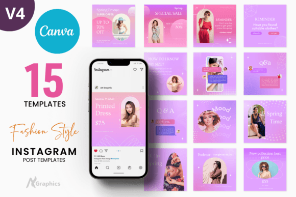 Download 15 Dark Fashion Instagram Post Templates - Instagram post template Collection