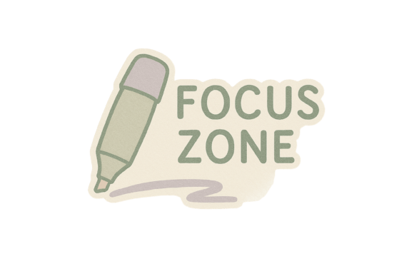 Download Focus Zone ADHD Digital Sticker - Digital Collection