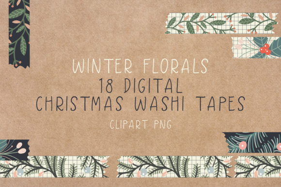 Download Digital Christmas Washi Tapes - Clipart - Digital Collection