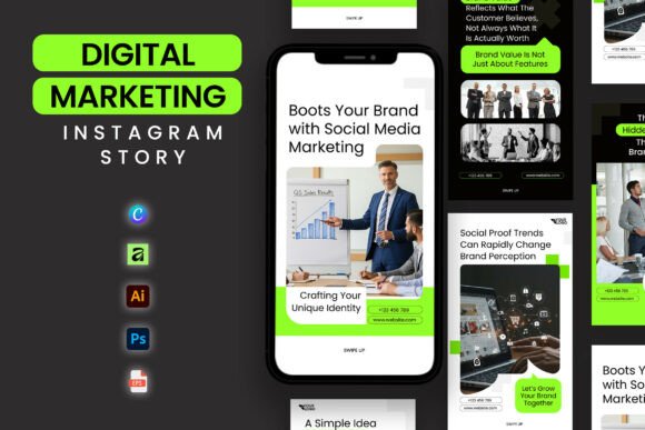 Download Green White Digital Marketing - IG Story - Digital Collection