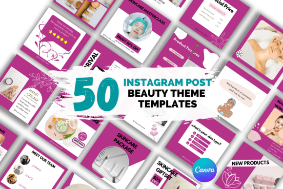 Download Beauty Theme Instagram Post Templates - Instagram post template Collection