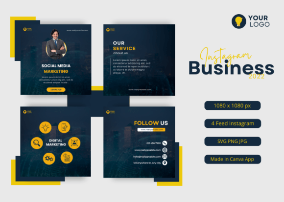 Download Modern Business Instagram Post Template - Instagram post template Collection