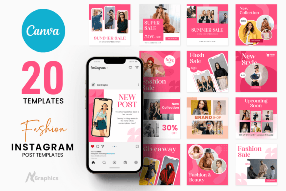 Download 20 Fashion Instagram Post Templates - Instagram post template Collection
