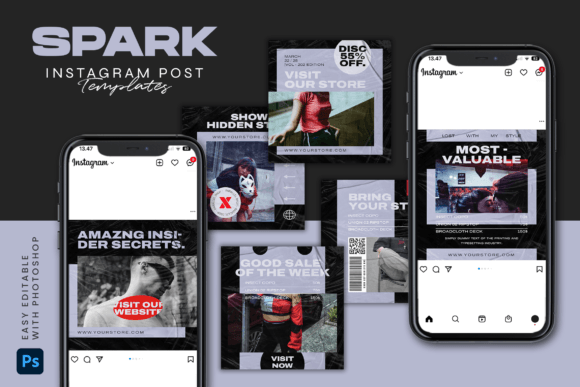 Download SPARK - Instagram Post Template - Instagram post template Collection