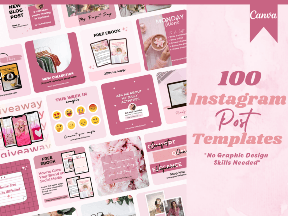 Download 100 Pink Instagram Post Templates - Instagram post template Collection